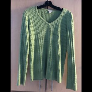 Cardigan Sweater, M, cotton Lime Green.